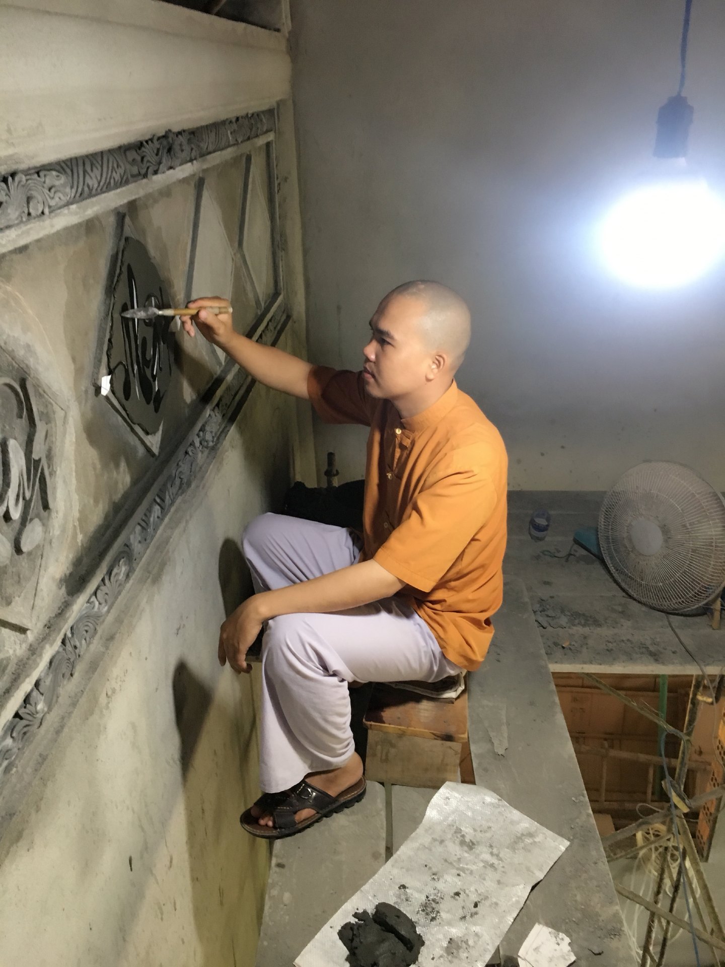 Mặt nhìn và không gian rộng của Interior of Chùa Phổ Lại.