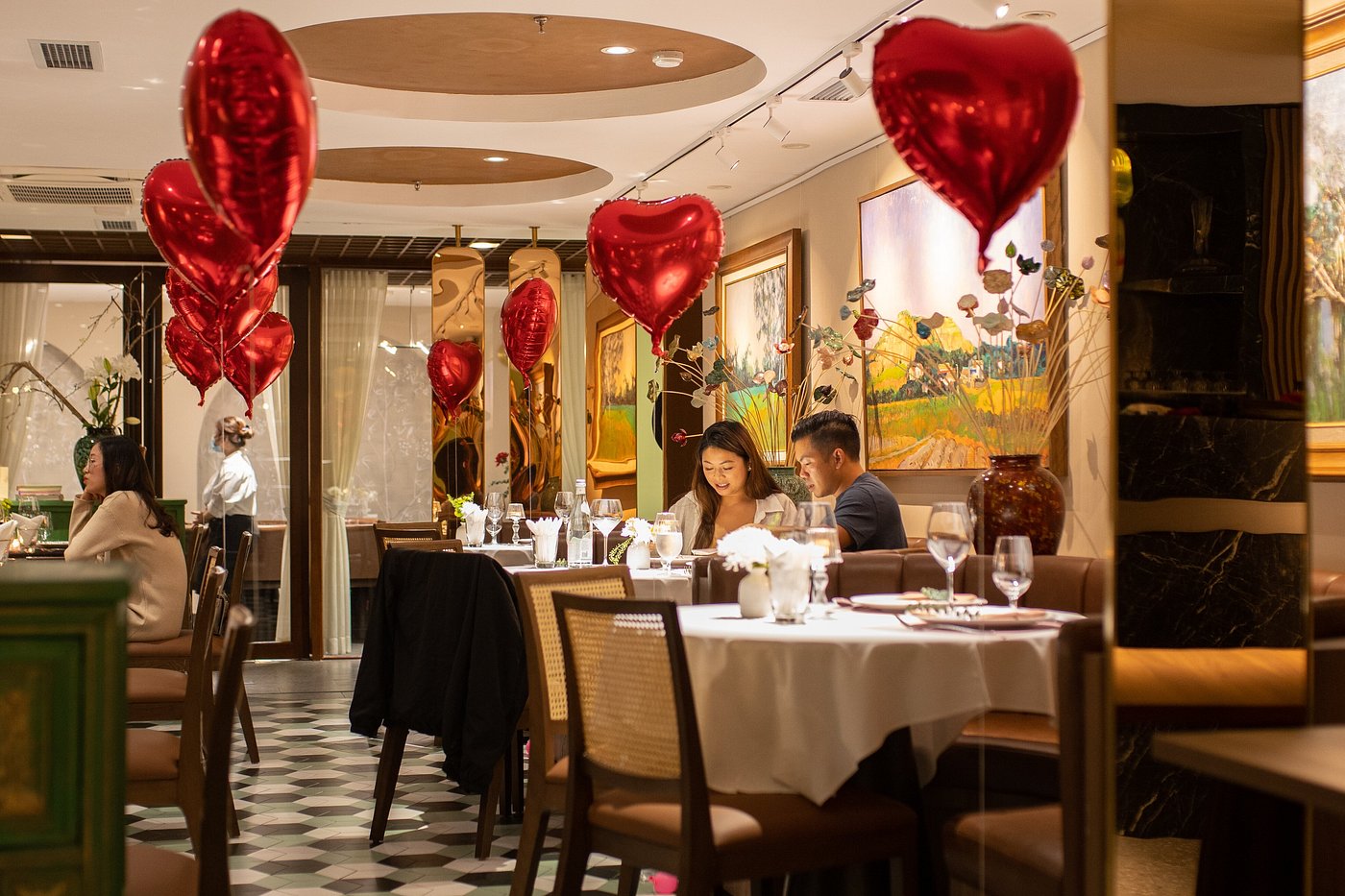 Dining setup at Khue Restaurant