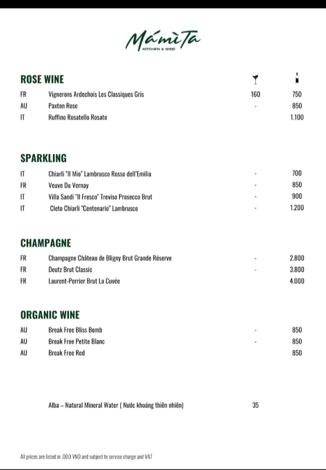 Chi tiết trải nghiệm tại Mámìta Kitchen & Wine