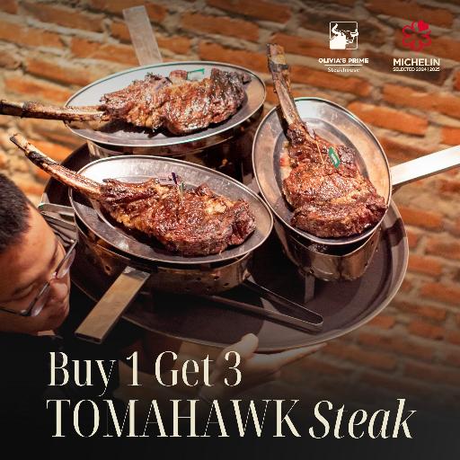 Tomahawk steak tại Olivia's Prime Steakhouse